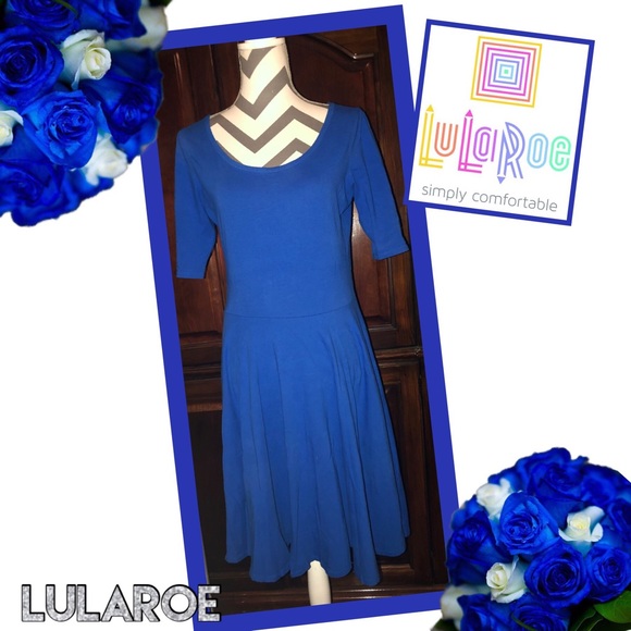 LuLaRoe Dresses & Skirts - LULAROE Royal Blue Nicole Dress